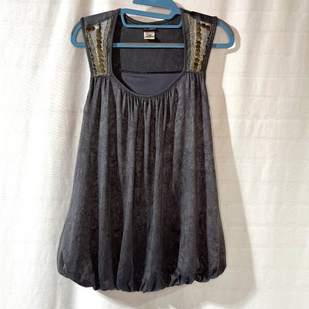 Women's Daytrip Tank Top with Strap Embellishments & Elastic Bottom, Size Medium